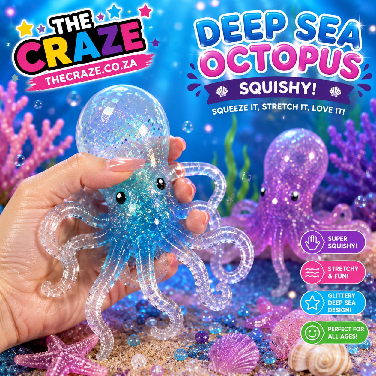 Deep Sea Octopus Squeeze Squishy | TheCraze